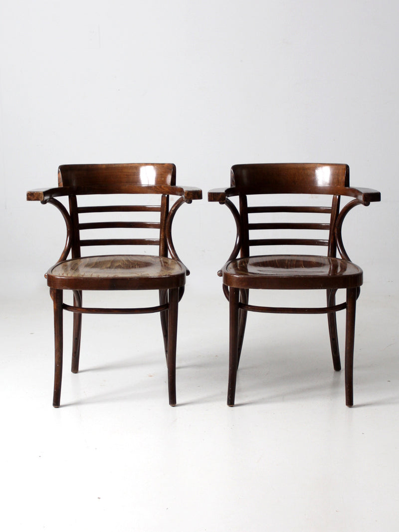 ZPM Radomsko bentwood arm chairs pair