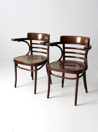 ZPM Radomsko bentwood arm chairs pair