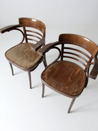 ZPM Radomsko bentwood arm chairs pair