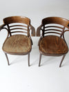 ZPM Radomsko bentwood arm chairs pair