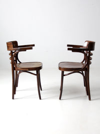 ZPM Radomsko bentwood arm chairs pair