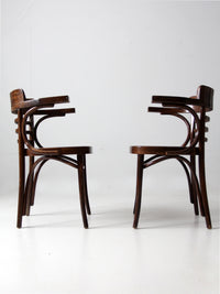 ZPM Radomsko bentwood arm chairs pair