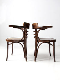 ZPM Radomsko bentwood arm chairs pair