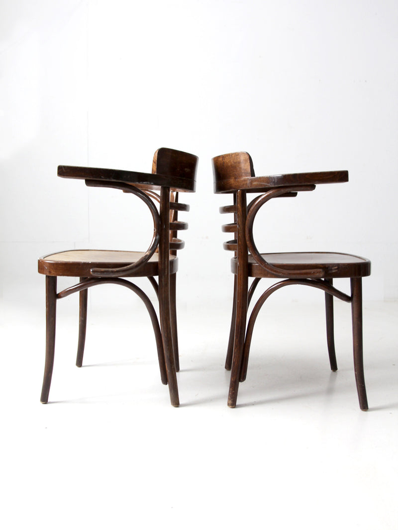 ZPM Radomsko bentwood arm chairs pair