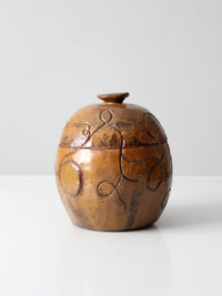 vintage signed studio pottery jar