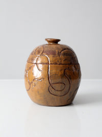vintage signed studio pottery jar