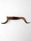 antique bull horns wall mount