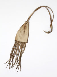 vintage buckskin pouch