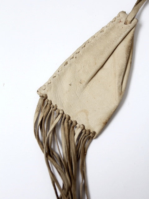 vintage buckskin pouch