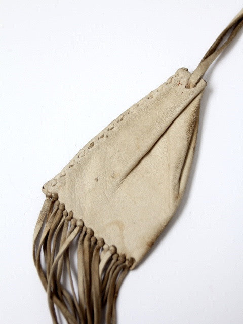 vintage buckskin pouch