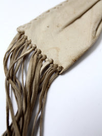 vintage buckskin pouch