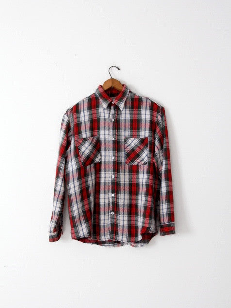 vintage 70s Big Mac plaid flannel work shirt