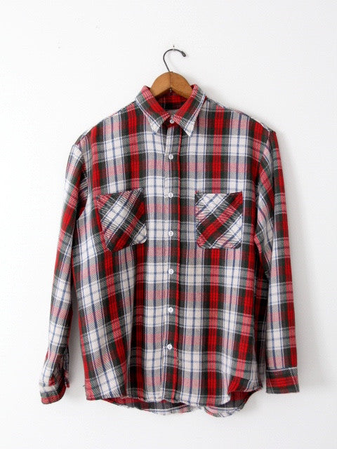 vintage 70s Big Mac plaid flannel work shirt