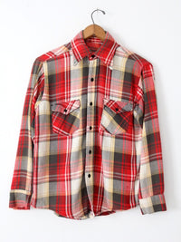 vintage 70s plaid flannel shirt