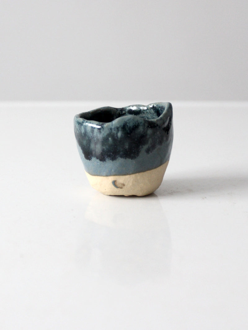 vintage studio pottery mini cachepot