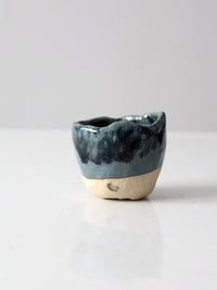 vintage studio pottery mini cachepot