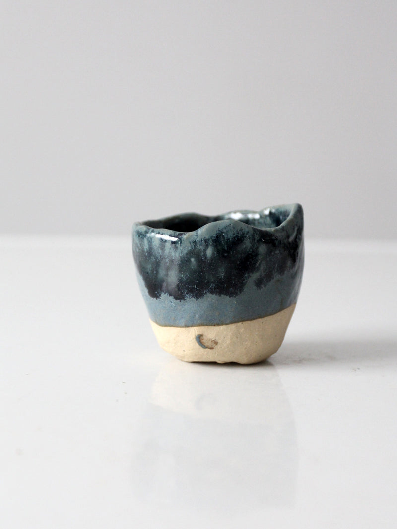 vintage studio pottery mini cachepot