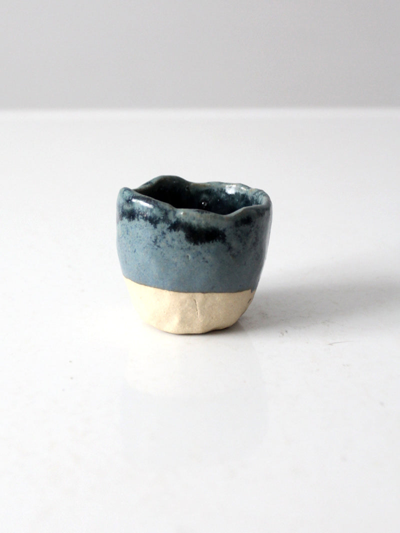 vintage studio pottery mini cachepot