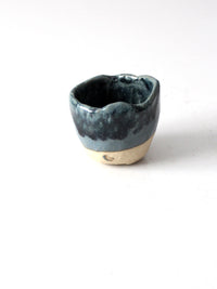 vintage studio pottery mini cachepot