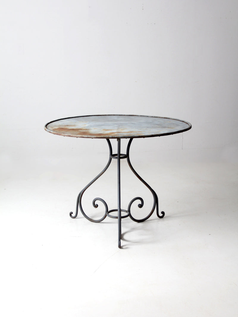 antique metal garden table