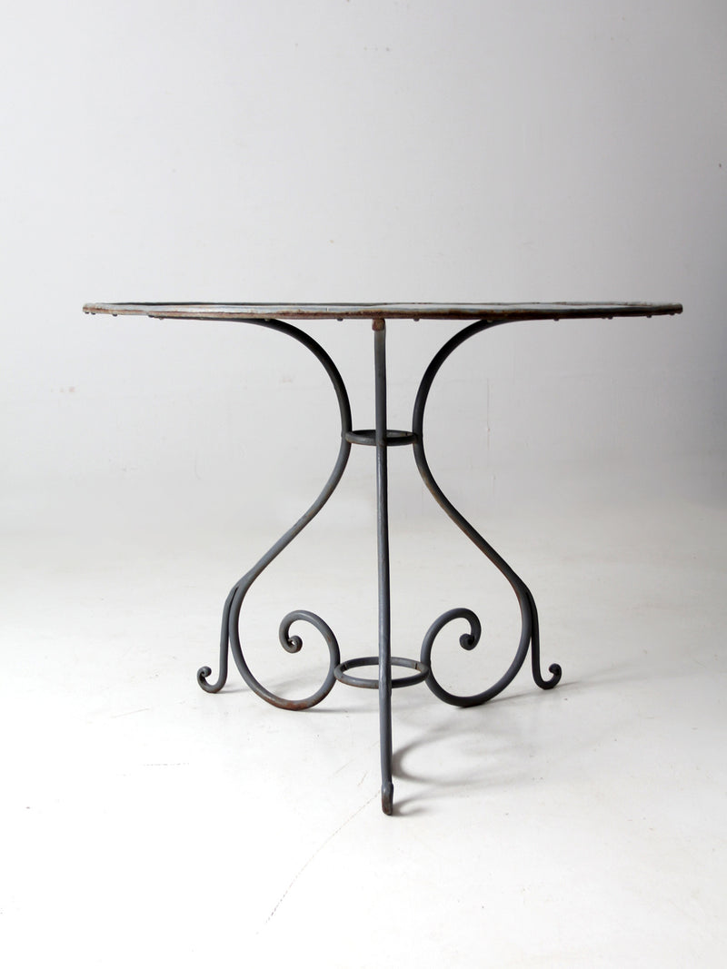 antique metal garden table