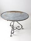 antique metal garden table