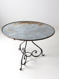 antique metal garden table