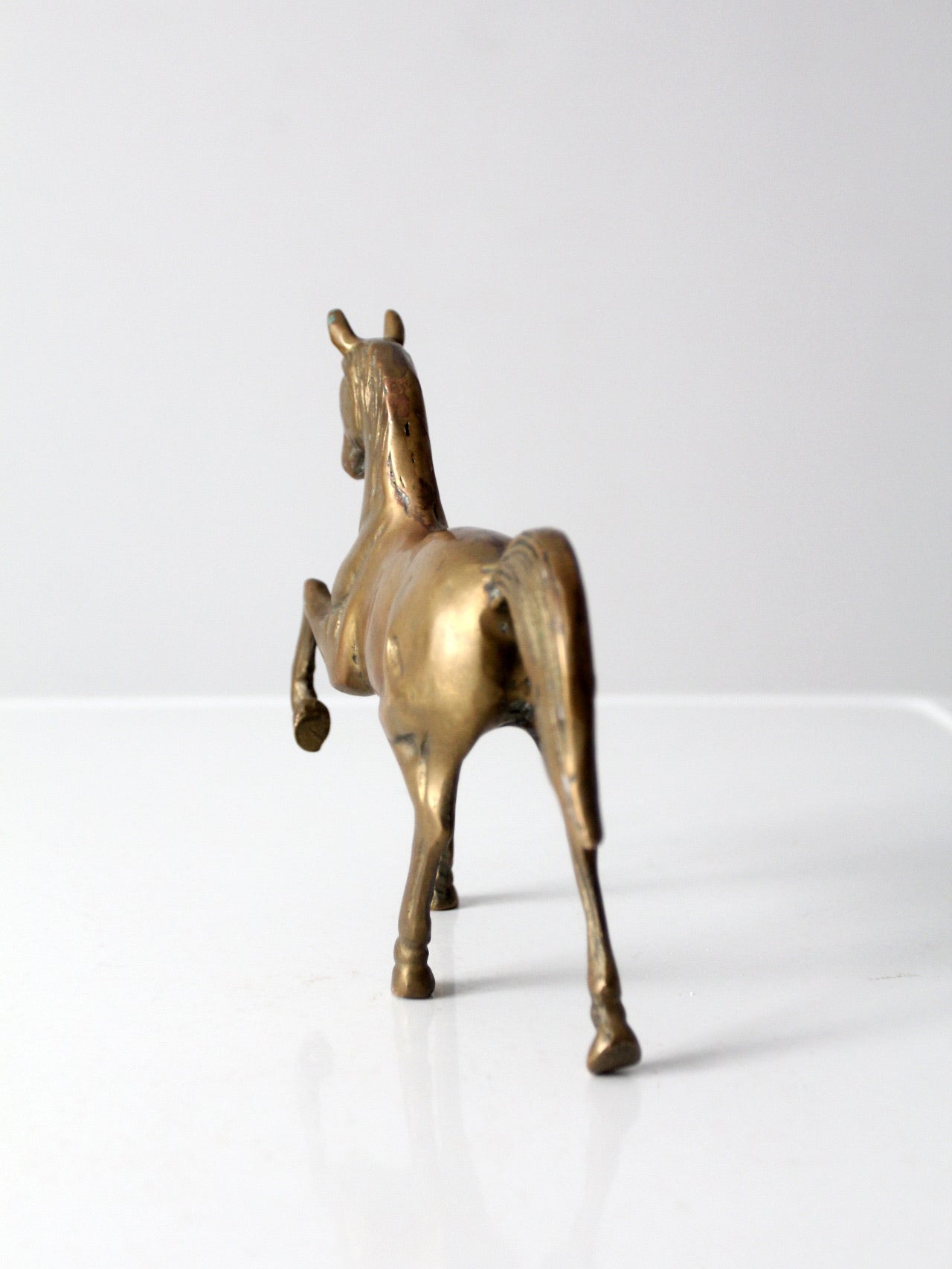 mid-century brass horse