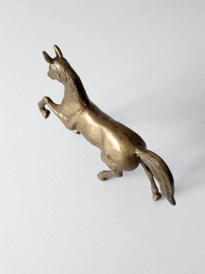 mid-century brass horse