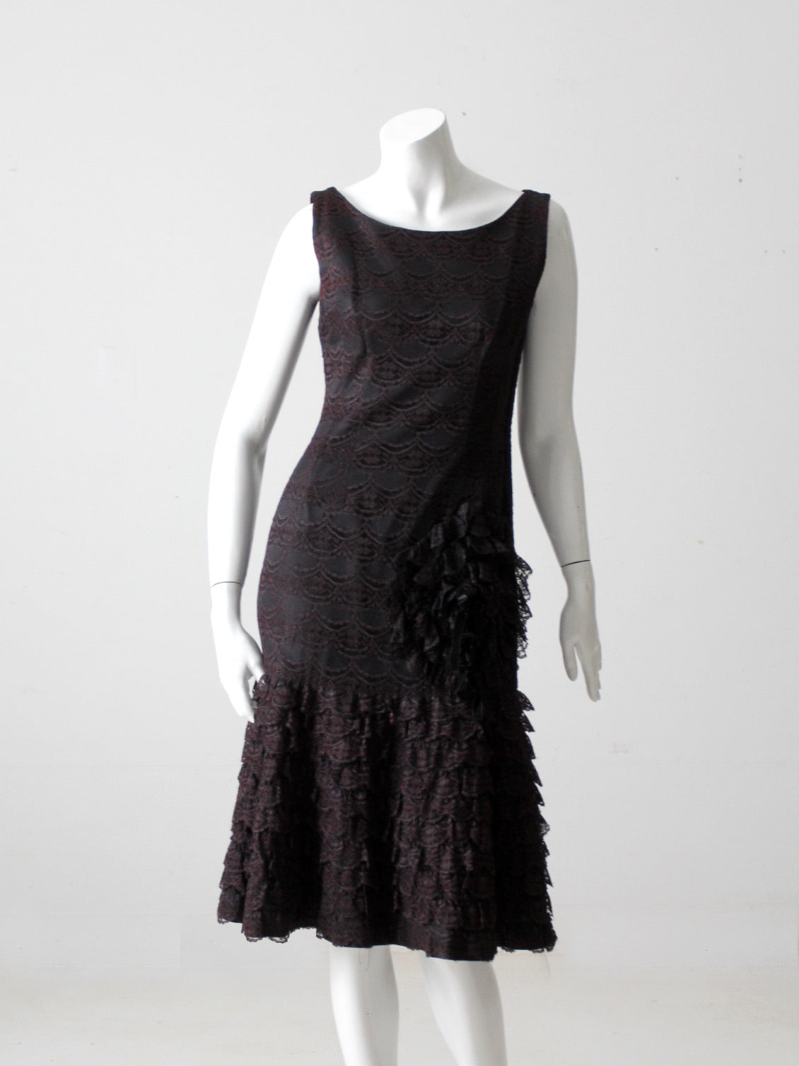 60s black dress vintage 60s Alfred Werber dress