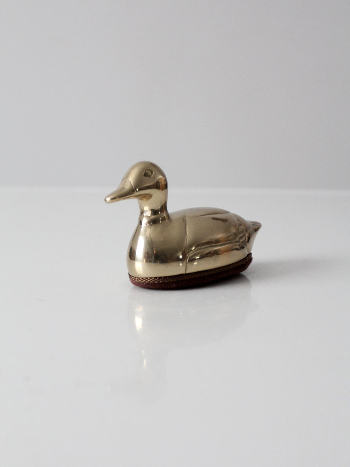 mid-century brass duck lint brush