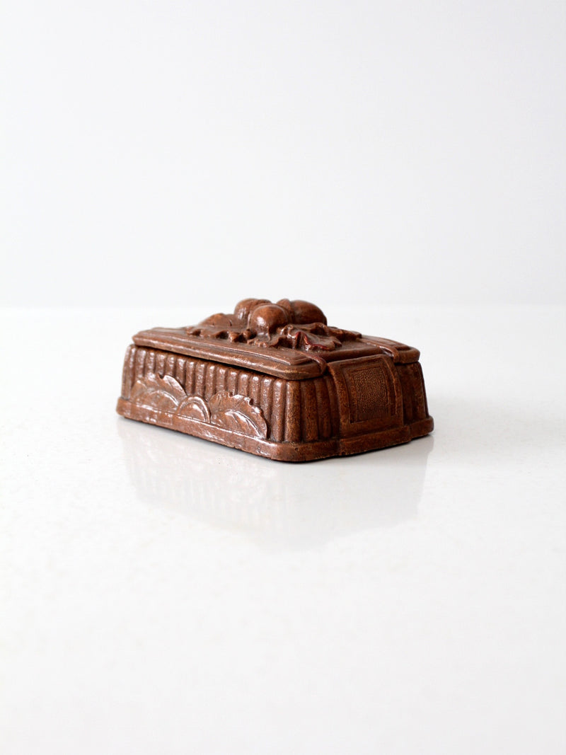 vintage Syroco style acorn valet box
