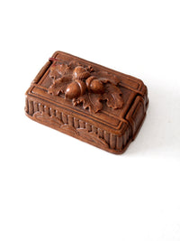 vintage Syroco style acorn valet box