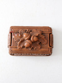 vintage Syroco style acorn valet box