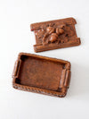 vintage Syroco style acorn valet box