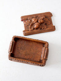 vintage Syroco style acorn valet box