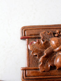 vintage Syroco style acorn valet box