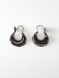 vintage Mexican dangle hoop earrings