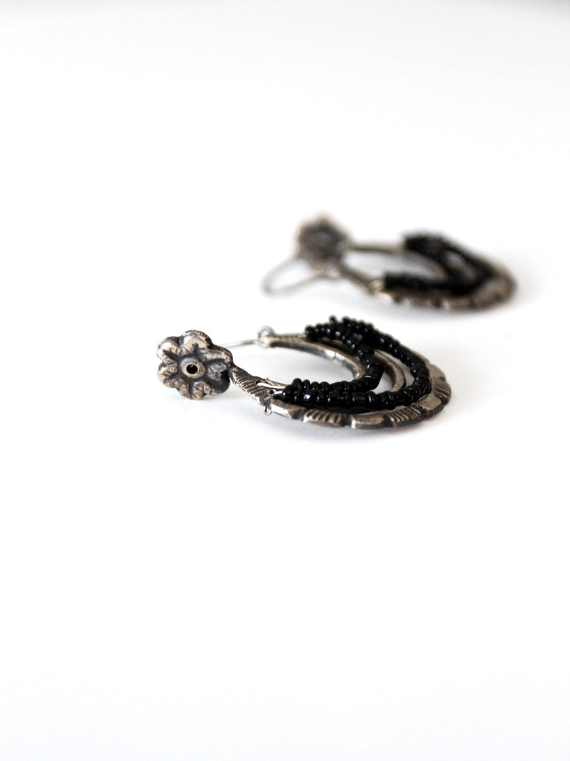 vintage Mexican dangle hoop earrings