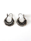 vintage Mexican dangle hoop earrings