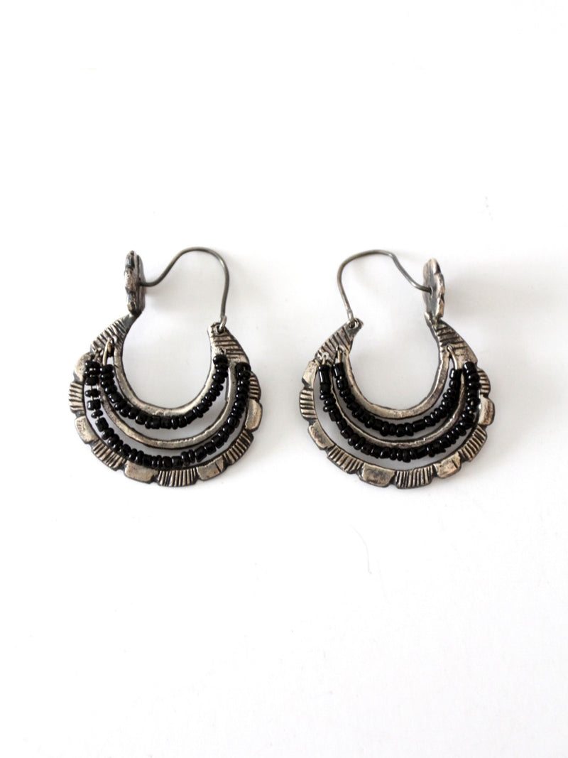 vintage Mexican dangle hoop earrings