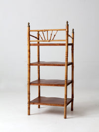 antique bamboo etagere shelf stand