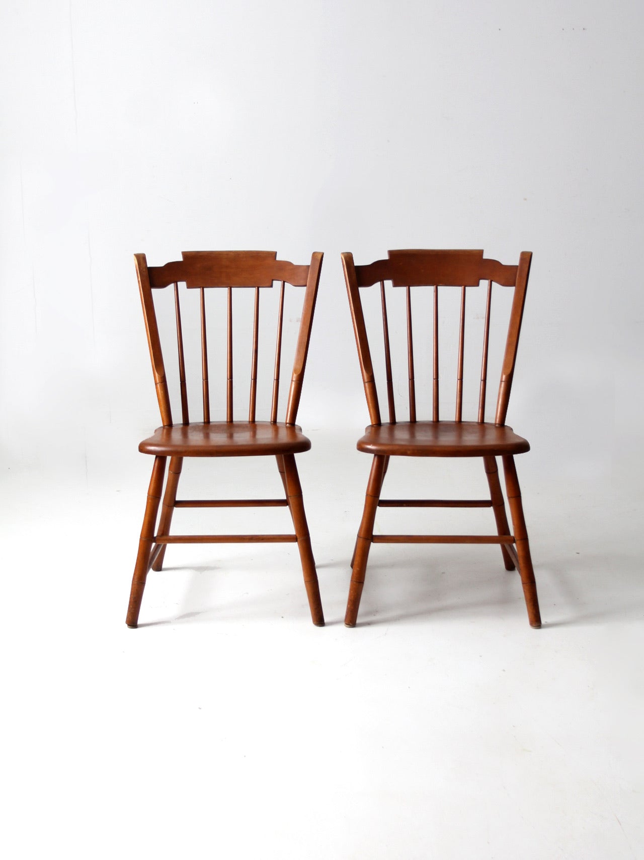 mid century dining side chairs pair