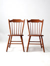 mid century dining side chairs pair