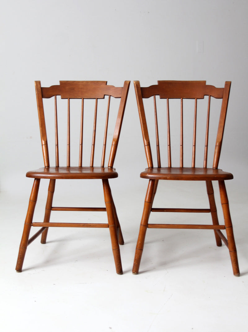 mid century dining side chairs pair