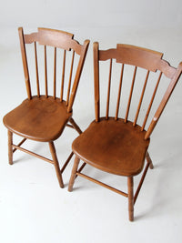 mid century dining side chairs pair