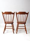 mid century dining side chairs pair