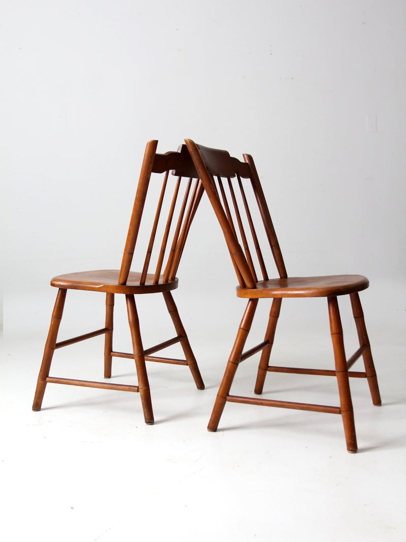 mid century dining side chairs pair