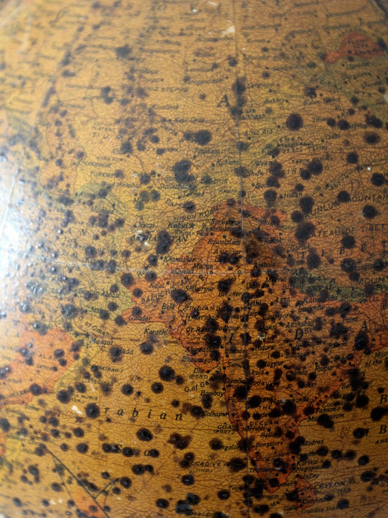 Rand McNally Terrestrial Art Globe 12 inch circa 1940s