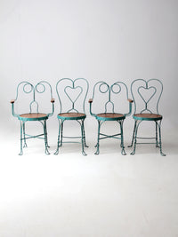 vintage ice cream parlor table set with 4 chairs